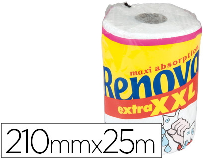 Papel de cocina Renova Jumbo 42g/m² 21cm. x 25m.